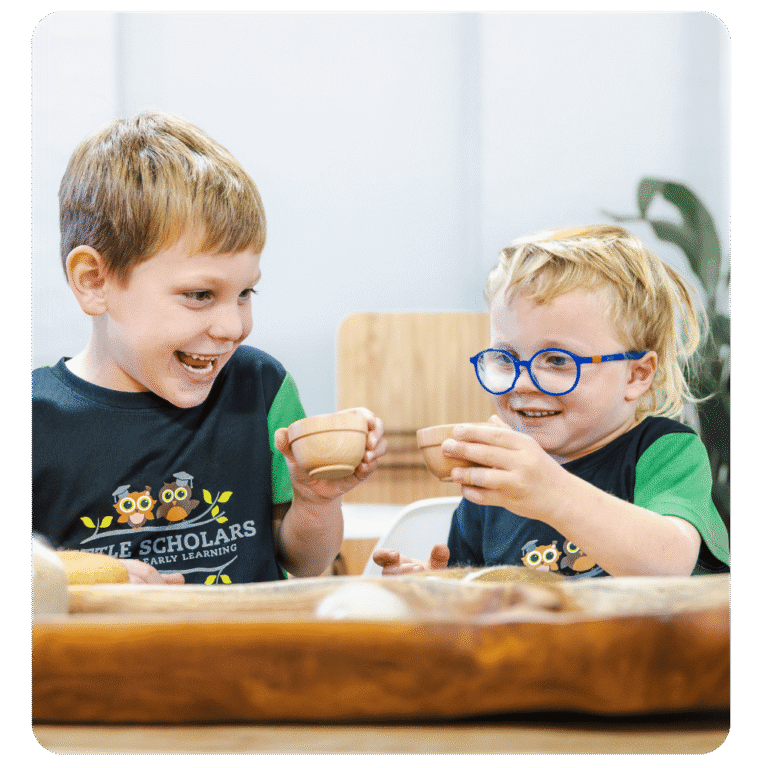 Little Scholar Child Care Centre Kids Having A Toast Of Cup Indoor At Redland Bay (1)