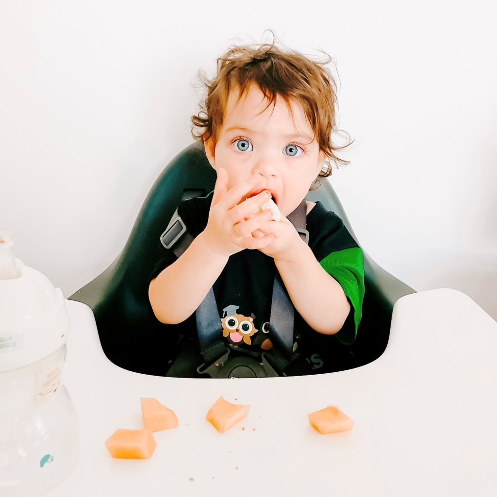 Baby staring eat solid foods