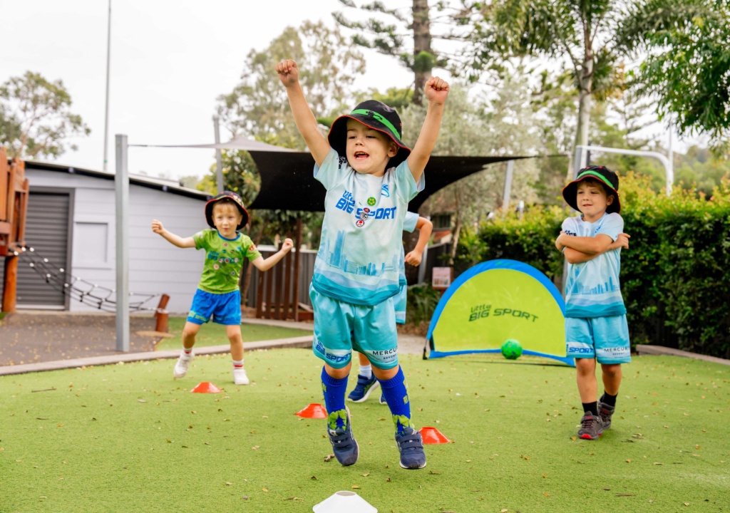 Kids Jumping Active Play Sport In Early Childhood Education