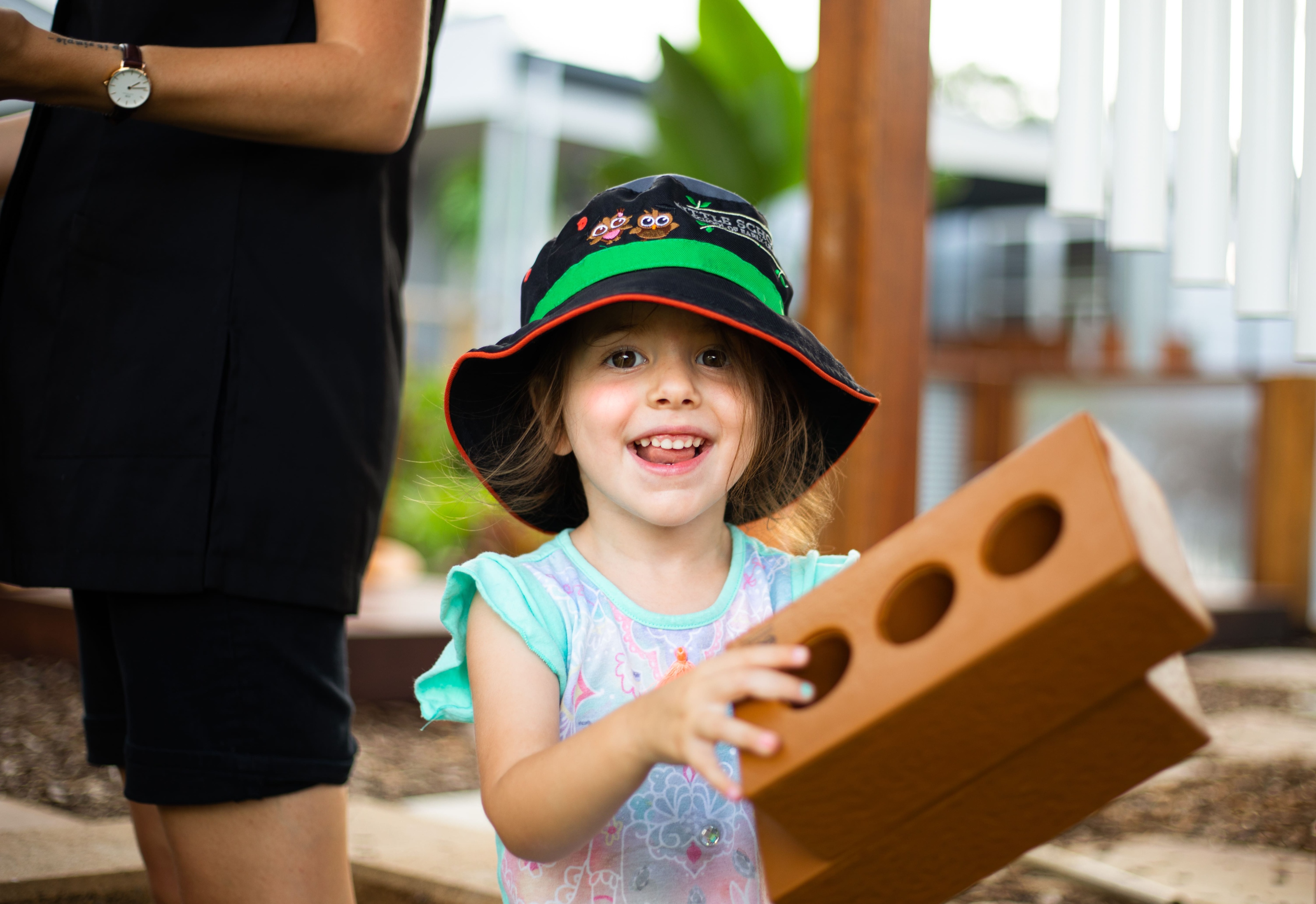 Little Scholar Kid Playing Outdoor