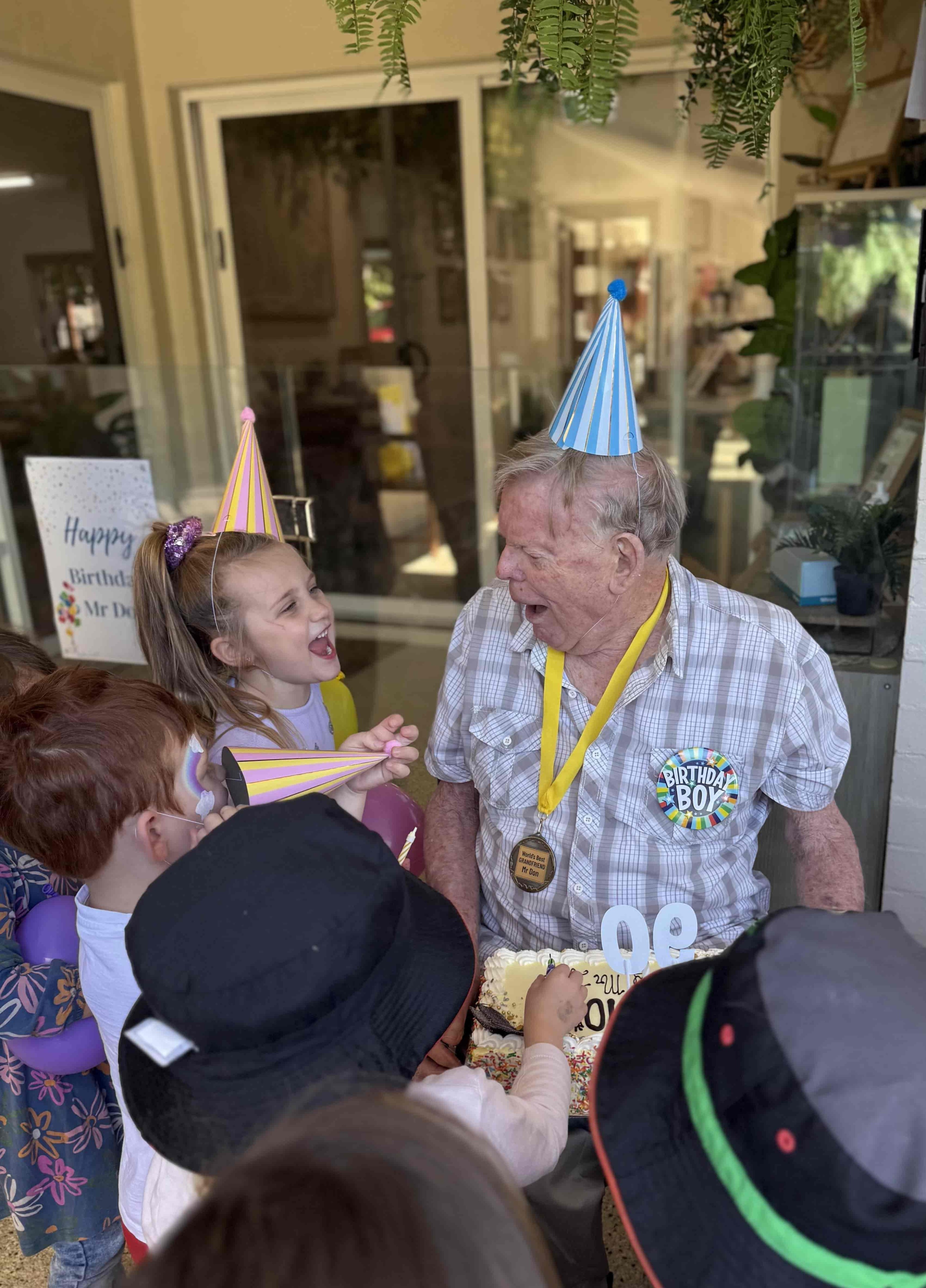 Intergenerational Program Mr Dons 90th Birthday
