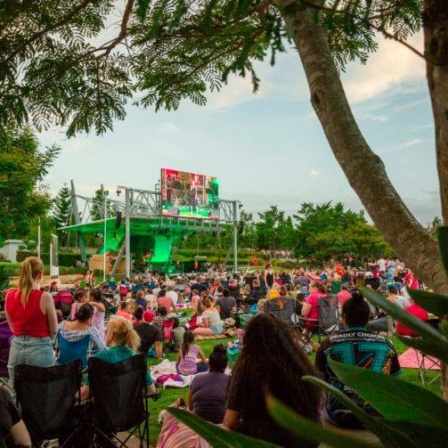 Families enjoying outdoor carols at Robelle Domain as part of Family Christmas Events Brisbane Gold Coast Ipswich
