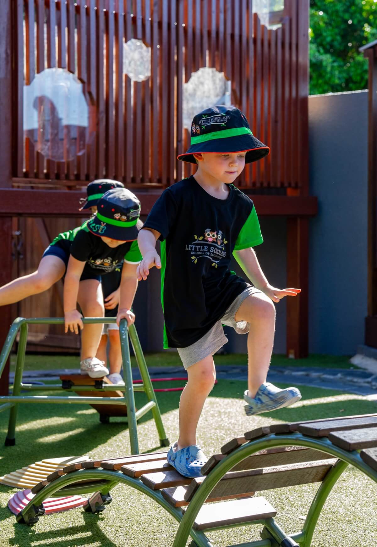 Active Outdoor Balancing Play At Little Scholars Ormeau Village