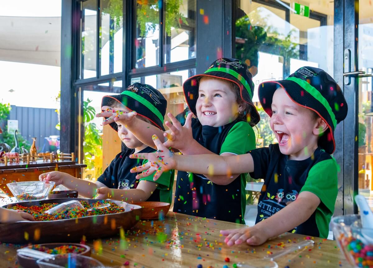Children enjoying sensory play at Little Scholars