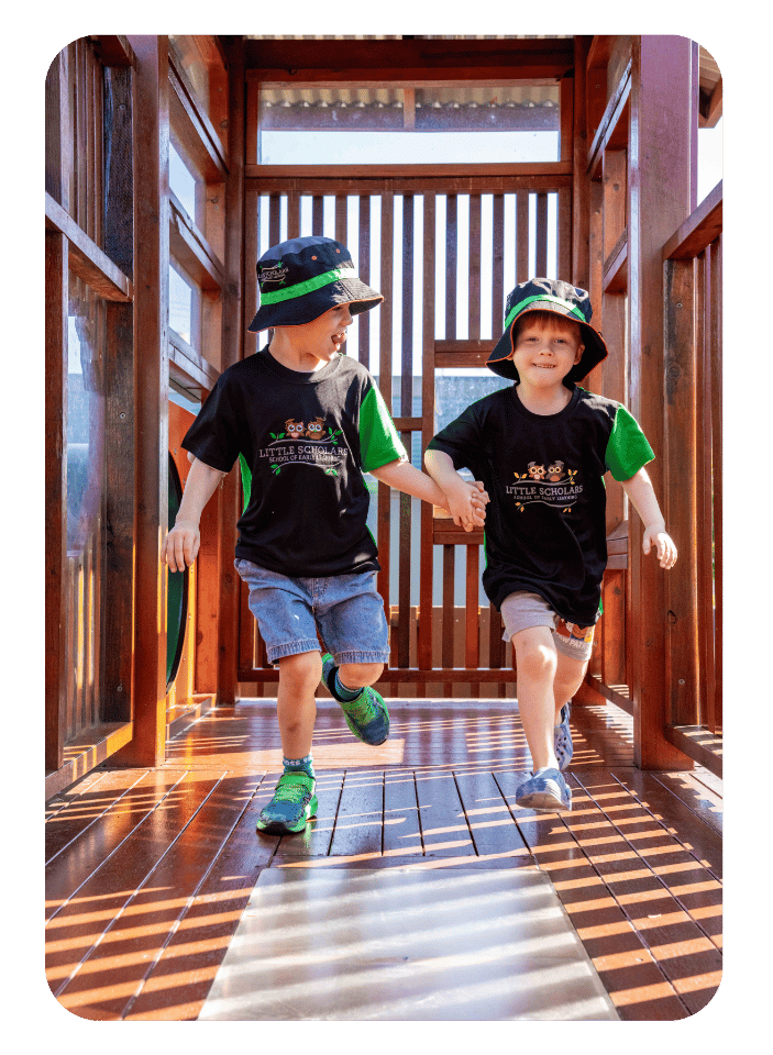 Little Scholars Kids Running Outdoors