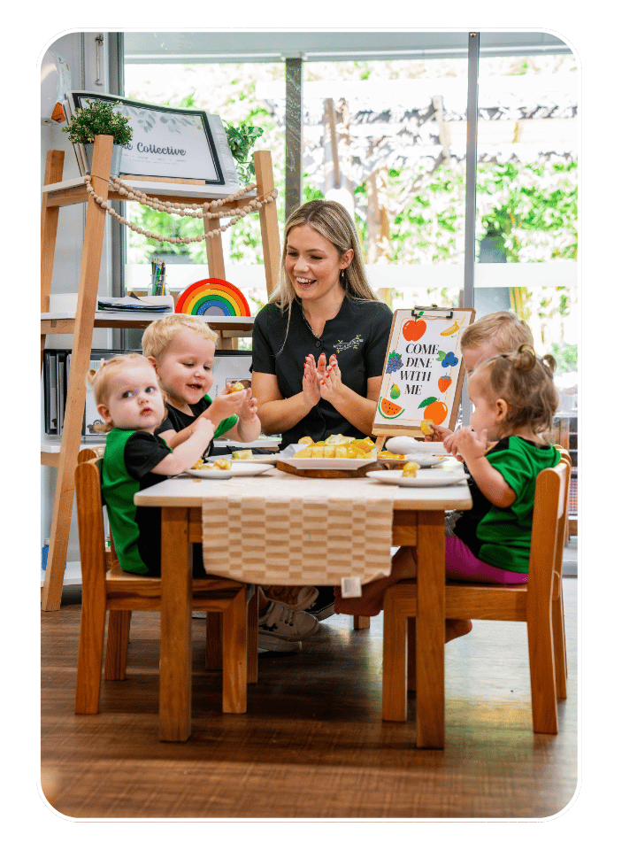 Toddler At The Table Play Based Learning With Early Educator At Little Scholar